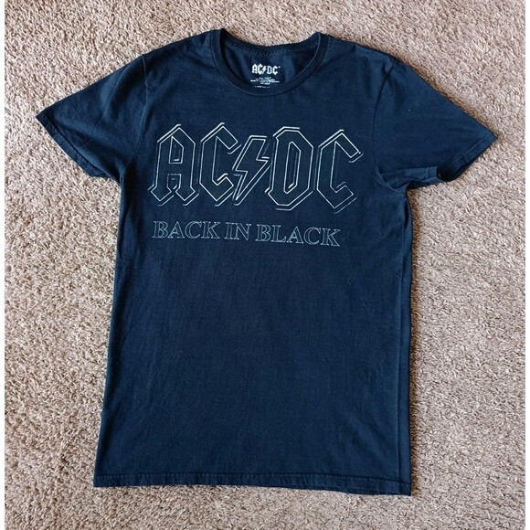 Acdc T-Shirt Men's Small Graphic Print Black Short Sleeve - Picture 1 of 6